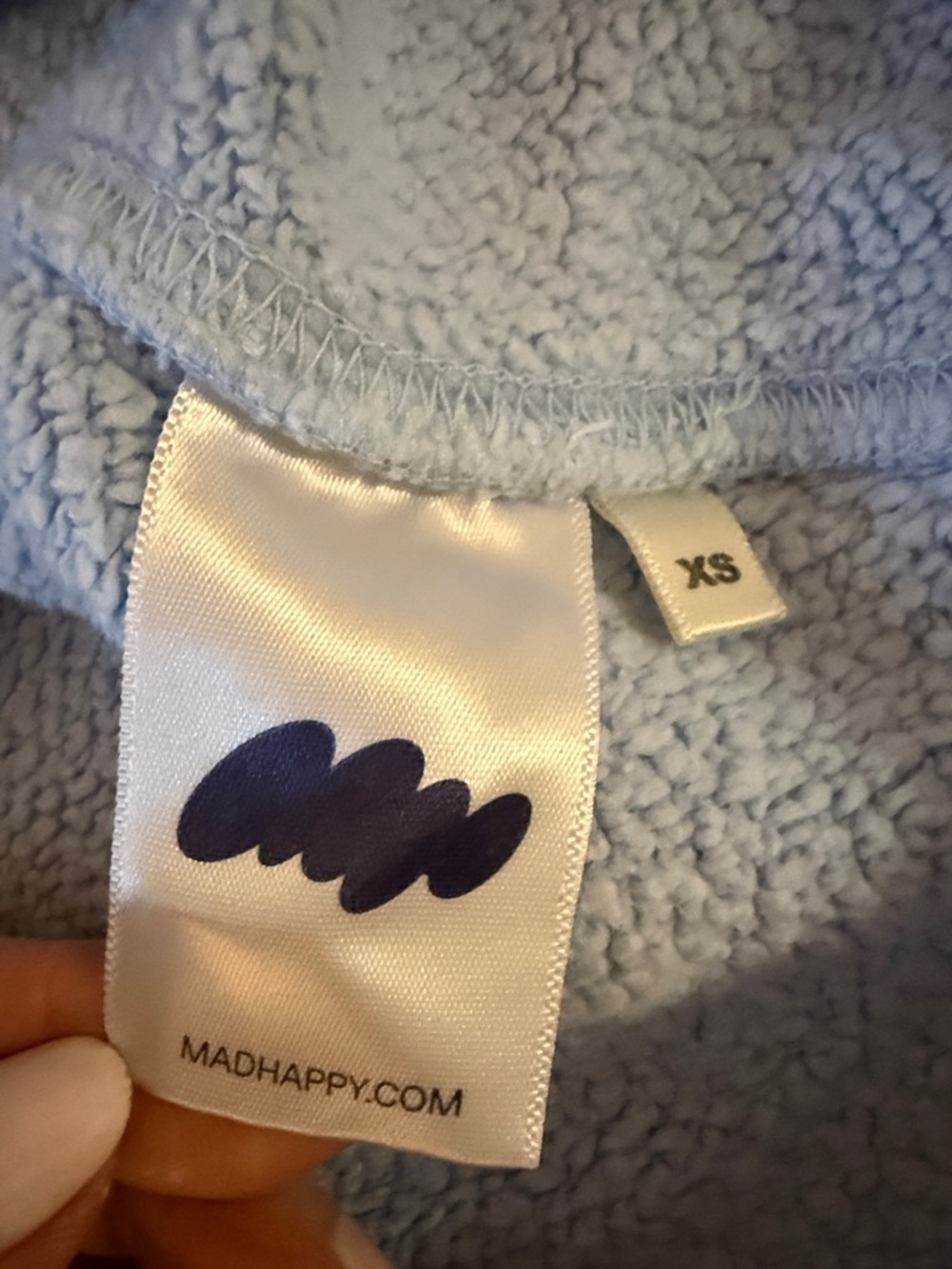 Madhappy Campus Fleece Hoodie in Blue. Unisex. Size XS. Oversized. - Picture 7 of 8